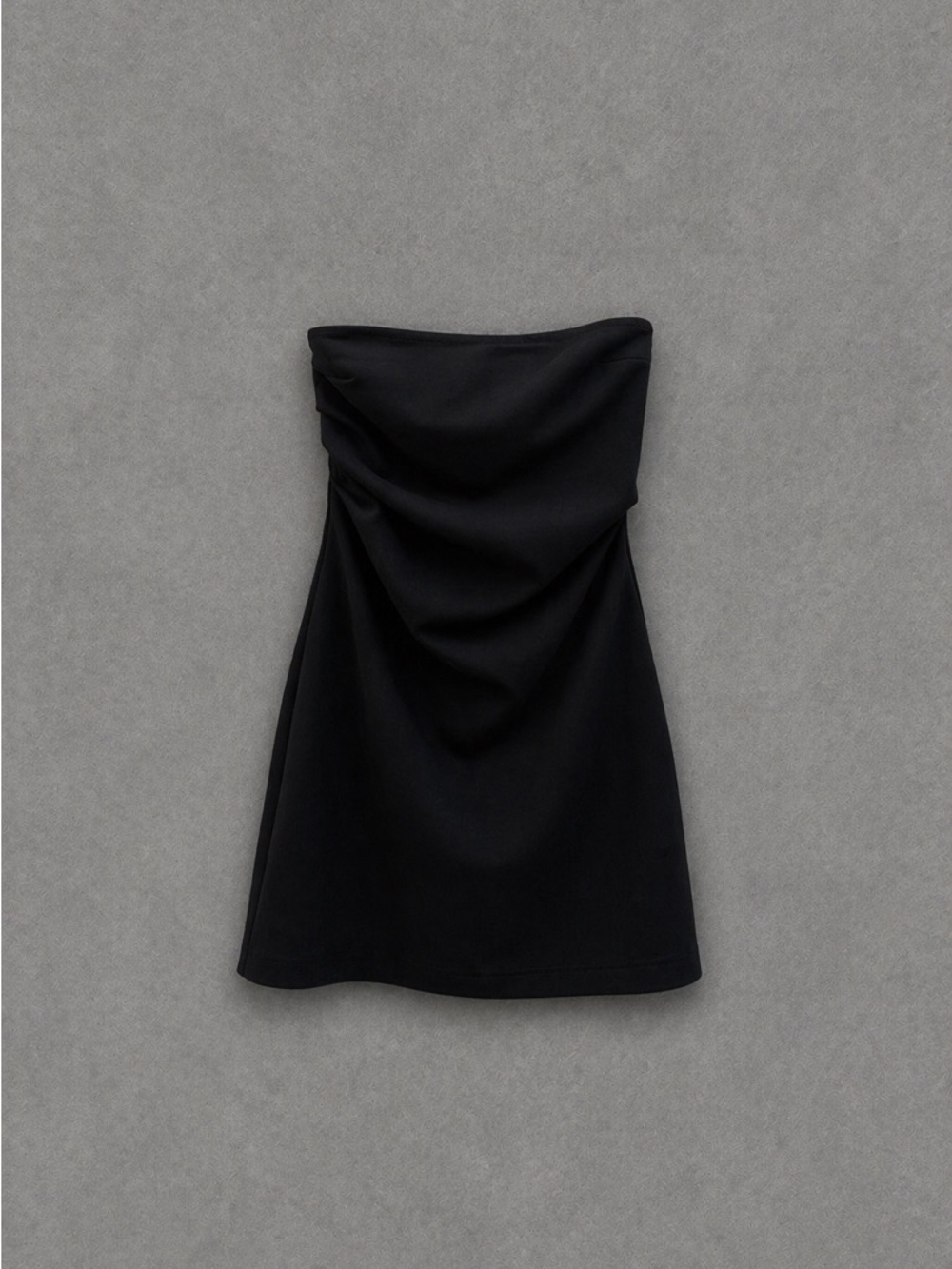 Strapless Ruched Mini Dress - Black Size XS